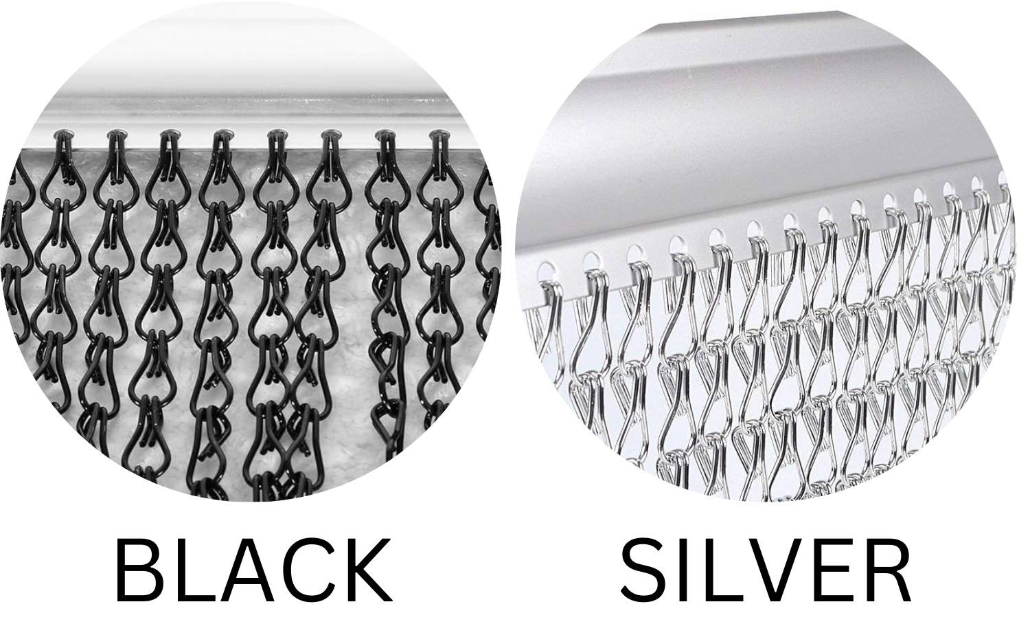 Chain Mail Curtains - Black