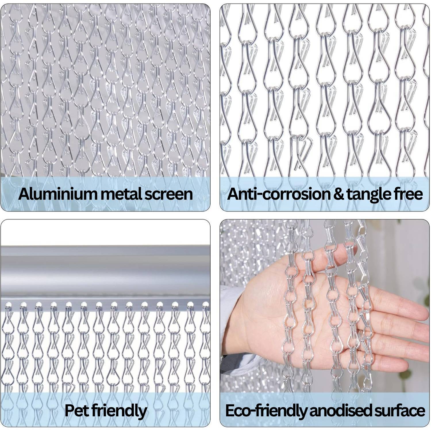 Chain Mail Curtains - Black: image 6
